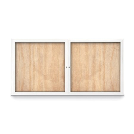 United Visual Products Slim Enclosed Corkboard, 11"x13-1/2", Black Alum Frame/Surf UVEB1113-BLACK-SURF